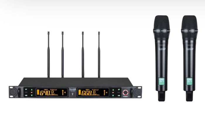 MICROFONO PRO DJ UHV822M DOBLE INALAMBRICO