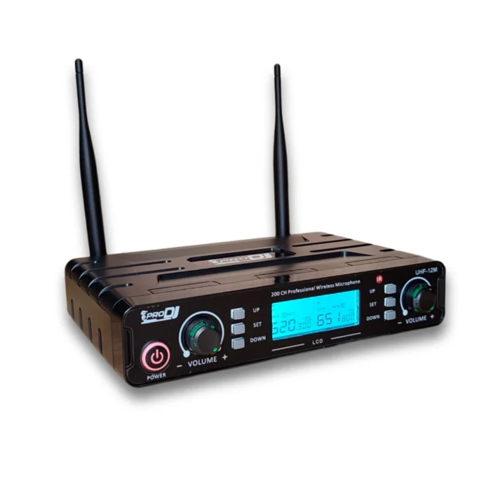 Micrófono Doble UHF UHF-12M de Frecuencia Variable