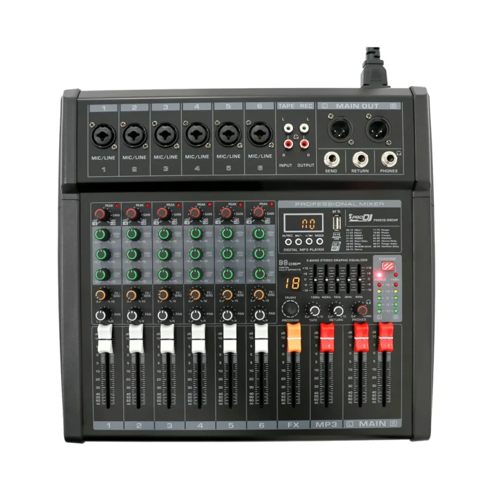 PM60S-99DSP PRO DJ Consola activa profesiona 6 canales