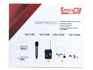 Micrófono Inalámbrico UHV-1722HH PRODJ UHF