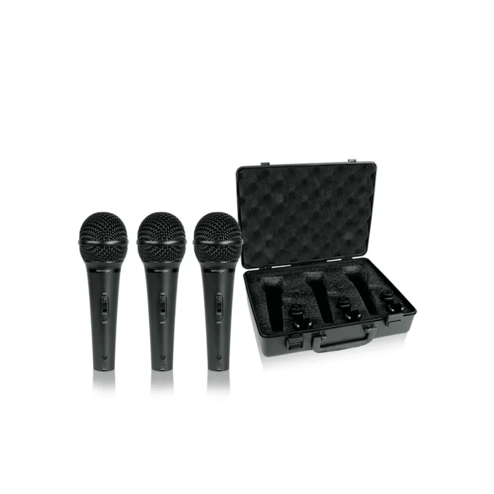 XM1800S BEHRINGER Kit x 3 Micrófonos dinámicos