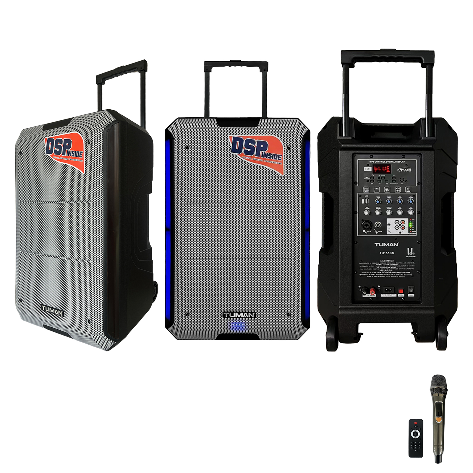 Cabina Activa Recargable Tuman TU155BM 15”