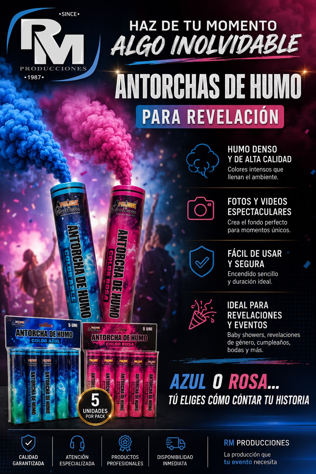 Antorcha de humo revelacion de genero